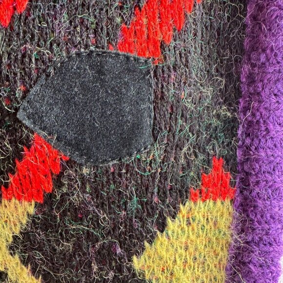 Vintage Falcon Italian Design Southwestern Print Colourful Long Cardigan S - Picture 10 of 10